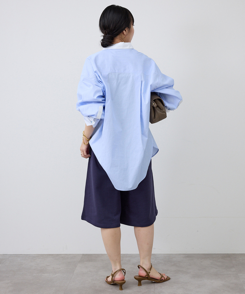 SLOBE IENA（スローブイエナ）の「《セットアップ対応可》スウェットハーフパンツ（スウェットパンツ・レディース・アイボリー/ネイビー・36/38）」の21枚目の写真