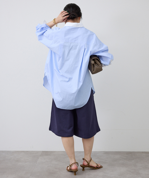 SLOBE IENA（スローブイエナ）の「《セットアップ対応可》スウェットハーフパンツ（スウェットパンツ・レディース・アイボリー/ネイビー・36/38）」の22枚目の写真