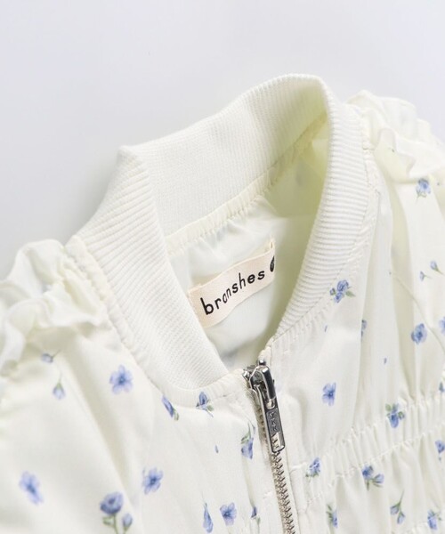 BRANSHES（ブランシェス）の「肩フリルシャーリングジャケット（その他アウター・キッズ・ネイビー/アイボリー・150/140/130/110/100/120）」の10枚目の写真