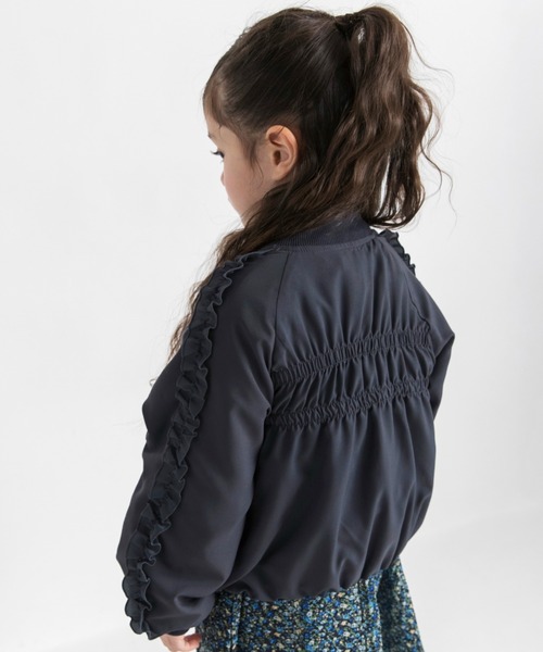 BRANSHES（ブランシェス）の「肩フリルシャーリングジャケット（その他アウター・キッズ・ネイビー/アイボリー・150/140/130/110/100/120）」の17枚目の写真