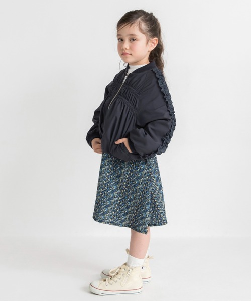 BRANSHES（ブランシェス）の「肩フリルシャーリングジャケット（その他アウター・キッズ・ネイビー/アイボリー・150/140/130/110/100/120）」の16枚目の写真