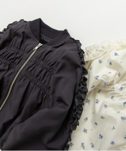 BRANSHES（ブランシェス）の「肩フリルシャーリングジャケット（その他アウター・キッズ・ネイビー/アイボリー・150/140/130/110/100/120）」の18枚目の写真