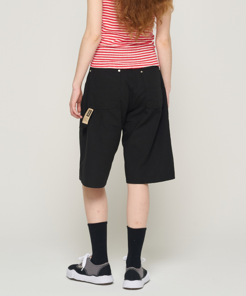 CARGOBROS FOR WOMAN(カーゴブロスフォーウィメン)の「コットンカーペンダーバミューダパンツ(ブラック)(その他パンツ・レディース・その他・SMALL/MEDIUM)」の2枚目の写真