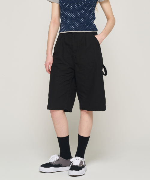 CARGOBROS FOR WOMAN(カーゴブロスフォーウィメン)の「コットンカーペンダーバミューダパンツ(ブラック)(その他パンツ・レディース・その他・SMALL/MEDIUM)」の5枚目の写真