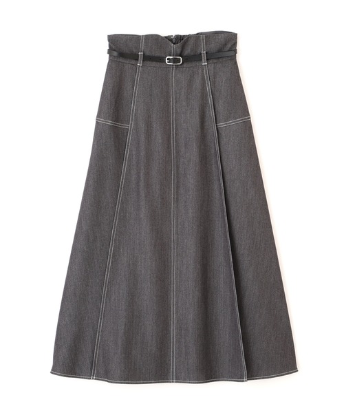 JILL by JILL STUART(ジルバイジルスチュアート)の「ベルト付き配色ステッチフレアスカート(スカート・レディース・グレー/ネイビー/ブラウン系その他・MEDIUM/SMALL)」の19枚目の写真