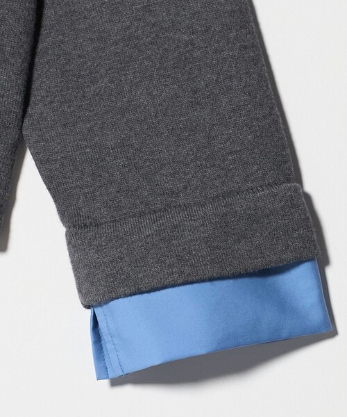 UNITED ARROWS（ユナイテッドアローズ）の「4WAY シャツコンビ ポロニット ‐ウォッシャブル‐（ニット/セーター・レディース・ダークブラウン/ダークグレー/ネイビー・FREE）」の19枚目の写真