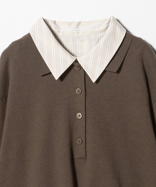 【オンライン完売】UNITED ARROWS 4WAY シャツコンビ ポロニット 4WAY シャツコンビ ポロニット ‐ウォッシャブル‐（ニット/セーター