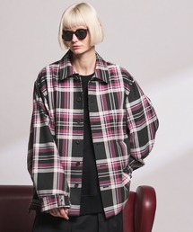 《UNISEX》【Italian Dead Stock Fabric】Prime-Over Regular Collar Heavy-Weight Flannel Shirt Blouson/【イタリアンデッドストックファブリック】プライムオーバーレギュラーカラーヘビーウェイトネルシャツブルゾン【MAISON SPECIAL/メゾンスペシャル】