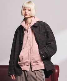 《UNISEX》【Italian Dead Stock Fabric】Prime-Over Regular Collar Heavy-Weight Flannel Shirt Blouson/【イタリアンデッドストックファブリック】プライムオーバーレギュラーカラーヘビーウェイトネルシャツブルゾン【MAISON SPECIAL/メゾンスペシャル】