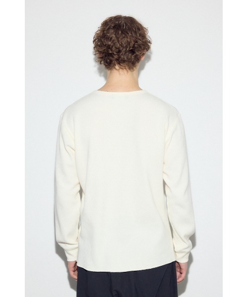 AZUL by moussy(アズールバイマウジー)の「ソフトワッフルトップス(Tシャツ/カットソー・メンズ・アイボリー/ブラック/グレー・SMALL/MEDIUM/LARGE)」の15枚目の写真