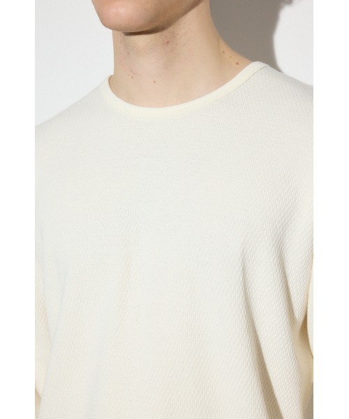 AZUL by moussy(アズールバイマウジー)の「ソフトワッフルトップス(Tシャツ/カットソー・メンズ・アイボリー/ブラック/グレー・SMALL/MEDIUM/LARGE)」の16枚目の写真