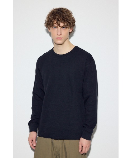 AZUL by moussy(アズールバイマウジー)の「ソフトワッフルトップス(Tシャツ/カットソー・メンズ・アイボリー/ブラック/グレー・SMALL/MEDIUM/LARGE)」の19枚目の写真