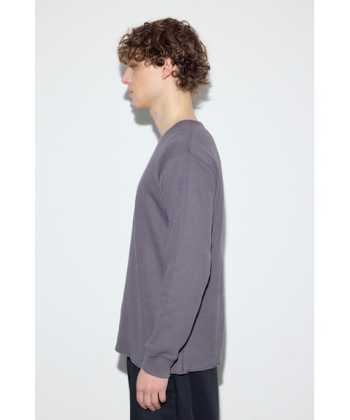 AZUL by moussy(アズールバイマウジー)の「ソフトワッフルトップス(Tシャツ/カットソー・メンズ・アイボリー/ブラック/グレー・SMALL/MEDIUM/LARGE)」の9枚目の写真