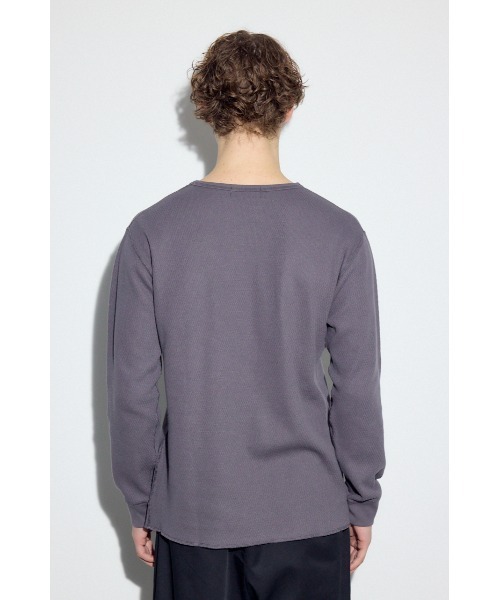 AZUL by moussy(アズールバイマウジー)の「ソフトワッフルトップス(Tシャツ/カットソー・メンズ・アイボリー/ブラック/グレー・SMALL/MEDIUM/LARGE)」の10枚目の写真