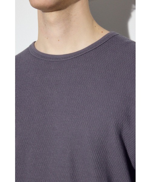 AZUL by moussy(アズールバイマウジー)の「ソフトワッフルトップス(Tシャツ/カットソー・メンズ・アイボリー/ブラック/グレー・SMALL/MEDIUM/LARGE)」の11枚目の写真