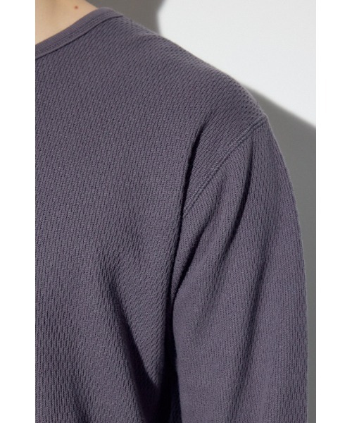 AZUL by moussy(アズールバイマウジー)の「ソフトワッフルトップス(Tシャツ/カットソー・メンズ・アイボリー/ブラック/グレー・SMALL/MEDIUM/LARGE)」の12枚目の写真
