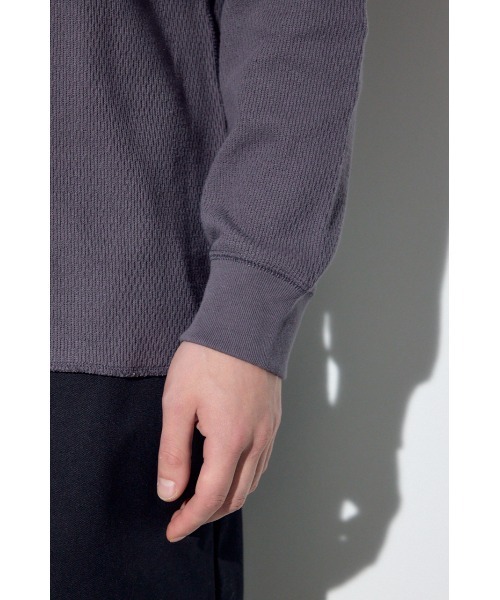 AZUL by moussy(アズールバイマウジー)の「ソフトワッフルトップス(Tシャツ/カットソー・メンズ・アイボリー/ブラック/グレー・SMALL/MEDIUM/LARGE)」の13枚目の写真