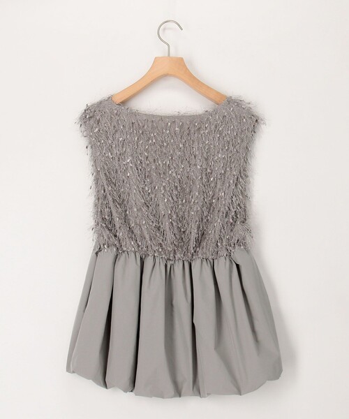 MICO COULIER（ミコクリエ）の「フラッグヤーンインレイベスト（シャツ/ブラウス・レディース・キナリ/グレー・38）」の13枚目の写真