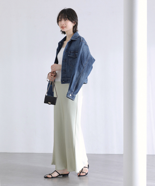 La TOTALITE（ラトータリテ）の「【洗える】Healthy Denim /ヘルシーデニム　Dates（デニムジャケット・レディース・ブルー系その他・FREE）」の3枚目の写真