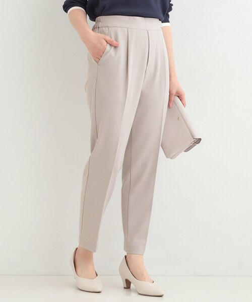 SHOO・LA・RUE(シューラルー)の「【洗濯機可/S-LL】ベルト風デザインがアクセント きれい見えテーパードパンツ(その他パンツ・レディース・ベージュ系その他4/キャメル/ナチュラル/ブラック・04/03/02/01)」の2枚目の写真