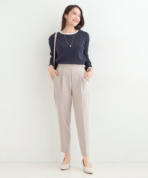 SHOO・LA・RUE(シューラルー)の「【洗濯機可/S-LL】ベルト風デザインがアクセント きれい見えテーパードパンツ(その他パンツ・レディース・ベージュ系その他4/キャメル/ナチュラル/ブラック・04/03/02/01)」の19枚目の写真