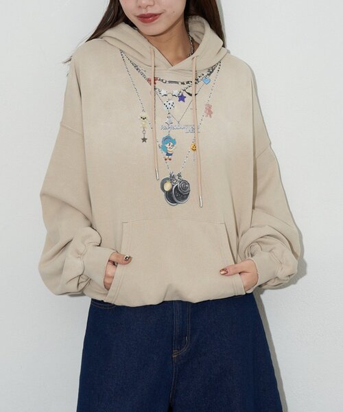 RePRODUCTION LABEL（リプロダクションレーベル）の「【RePRODUCTION LABEL / リプロダクションレーベル】スウェットフーディー（パーカー・レディース・ベージュ/サックスブルー・FREE）」の20枚目の写真