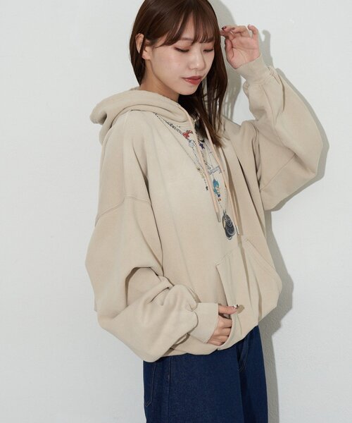 RePRODUCTION LABEL（リプロダクションレーベル）の「【RePRODUCTION LABEL / リプロダクションレーベル】スウェットフーディー（パーカー・レディース・ベージュ/サックスブルー・FREE）」の22枚目の写真
