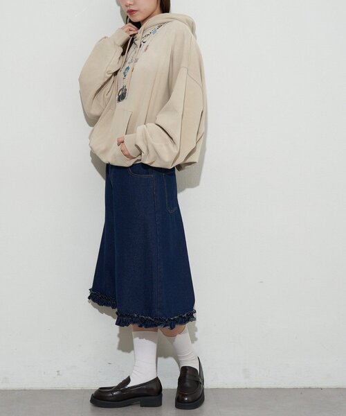 RePRODUCTION LABEL（リプロダクションレーベル）の「【RePRODUCTION LABEL / リプロダクションレーベル】スウェットフーディー（パーカー・レディース・ベージュ/サックスブルー・FREE）」の14枚目の写真