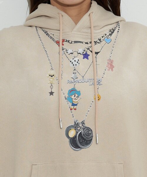 RePRODUCTION LABEL（リプロダクションレーベル）の「【RePRODUCTION LABEL / リプロダクションレーベル】スウェットフーディー（パーカー・レディース・ベージュ/サックスブルー・FREE）」の19枚目の写真