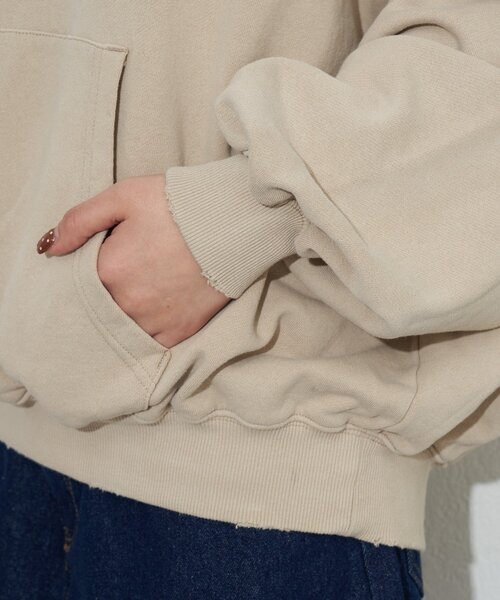 RePRODUCTION LABEL（リプロダクションレーベル）の「【RePRODUCTION LABEL / リプロダクションレーベル】スウェットフーディー（パーカー・レディース・ベージュ/サックスブルー・FREE）」の9枚目の写真