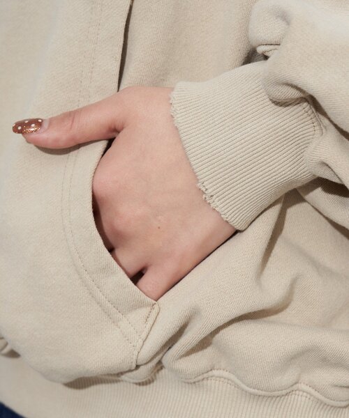 RePRODUCTION LABEL（リプロダクションレーベル）の「【RePRODUCTION LABEL / リプロダクションレーベル】スウェットフーディー（パーカー・レディース・ベージュ/サックスブルー・FREE）」の10枚目の写真