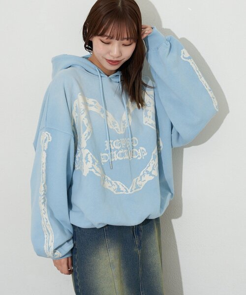 RePRODUCTION LABEL（リプロダクションレーベル）の「【RePRODUCTION LABEL / リプロダクションレーベル】スウェットフーディー（パーカー・レディース・ベージュ/サックスブルー・FREE）」の11枚目の写真