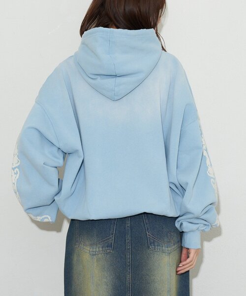 RePRODUCTION LABEL（リプロダクションレーベル）の「【RePRODUCTION LABEL / リプロダクションレーベル】スウェットフーディー（パーカー・レディース・ベージュ/サックスブルー・FREE）」の13枚目の写真