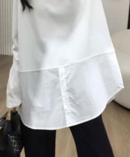 Flugge（フラッジー）の「シャツドッキングカットソー（Tシャツ/カットソー・レディース・ホワイト・LARGE/MEDIUM）」の2枚目の写真