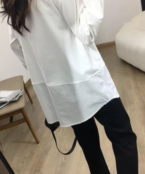 Flugge（フラッジー）の「シャツドッキングカットソー（Tシャツ/カットソー・レディース・ホワイト・LARGE/MEDIUM）」の6枚目の写真