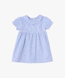 agnes b. | ベビー フラワープリント ストライプ コットン 半袖ワンピース&ブルマ セット(ワンピース)