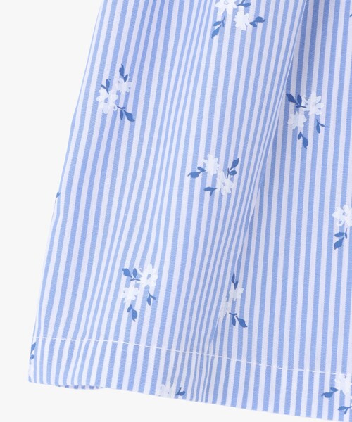 agnes b.（アニエスベー）の「ベビー フラワープリント ストライプ コットン 半袖ワンピース&ブルマ セット（ワンピース・キッズ・ネイビー・2YEAR/1YEAR/18M）」の5枚目の写真