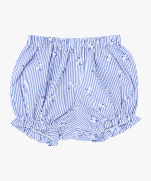 agnes b.（アニエスベー）の「ベビー フラワープリント ストライプ コットン 半袖ワンピース&ブルマ セット（ワンピース・キッズ・ネイビー・2YEAR/1YEAR/18M）」の6枚目の写真