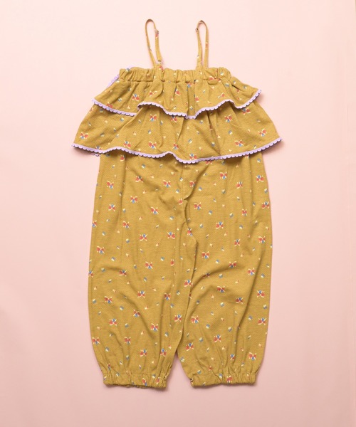MARKEY'S(マーキーズ)の「フリフリサロペット(サロペット/オーバーオール・キッズ・グリーン/チャコール/ブラウン・80/90/100/110/120/130)」の12枚目の写真