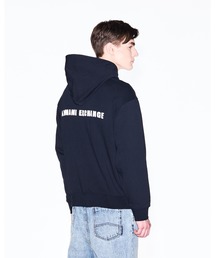 ARMANI EXCHANGE（アルマーニエクスチェンジ）の「【A|X アルマーニ エクスチェンジ】AXロゴ フーデッドスウェットプルオーバー(EC限定カラー含)（スウェット）」