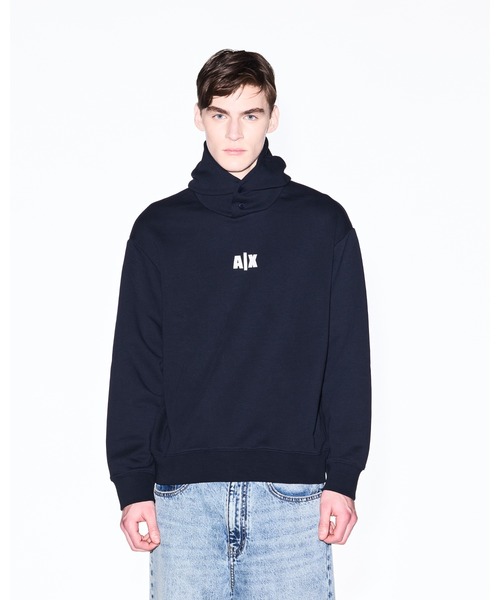 ARMANI EXCHANGE(アルマーニエクスチェンジ)の「【A|X アルマーニ エクスチェンジ】AXロゴ フーデッドスウェットプルオーバー(EC限定カラー含)(スウェット・メンズ・ホワイト/ダークネイビー・X-LARGE/SMALL/MEDIUM/LARGE/XX-LARGE/X-SMALL)」の8枚目の写真
