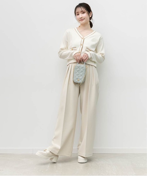 RANDA(ランダ)の「ラインレースタックワイドパンツ(その他パンツ・レディース・グレー/クリーム/ベージュ・1/0)」の16枚目の写真