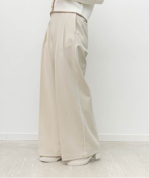RANDA(ランダ)の「ラインレースタックワイドパンツ(その他パンツ・レディース・グレー/クリーム/ベージュ・1/0)」の20枚目の写真