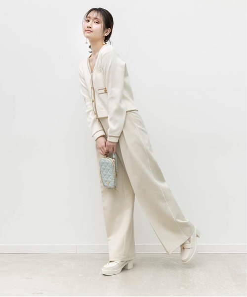 RANDA(ランダ)の「ラインレースタックワイドパンツ(その他パンツ・レディース・グレー/クリーム/ベージュ・1/0)」の22枚目の写真