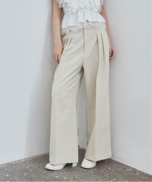 RANDA(ランダ)の「ラインレースタックワイドパンツ(その他パンツ・レディース・グレー/クリーム/ベージュ・1/0)」の12枚目の写真