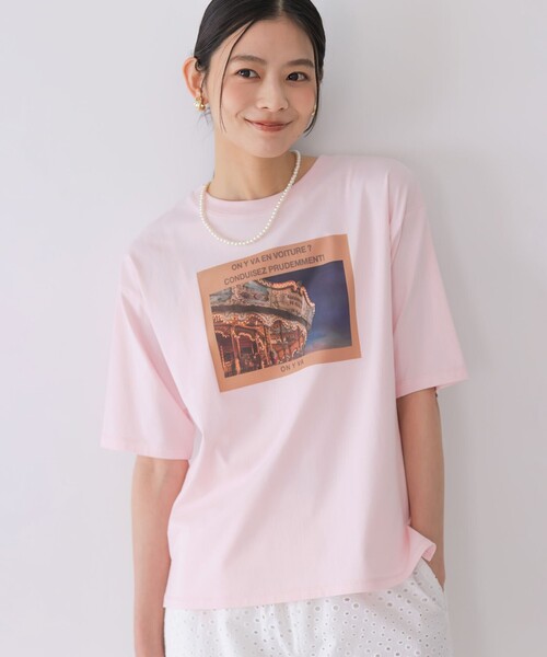 組曲(クミキョク)の「チャットフォト Tシャツ(Tシャツ/カットソー・レディース・ホワイト系/ピンク系・3/2)」の6枚目の写真