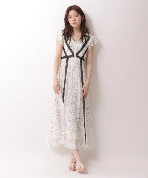 Rirandture（リランドチュール）の「ピンタックレースワンピース（ワンピース・レディース・ドット・2/1）」の3枚目の写真