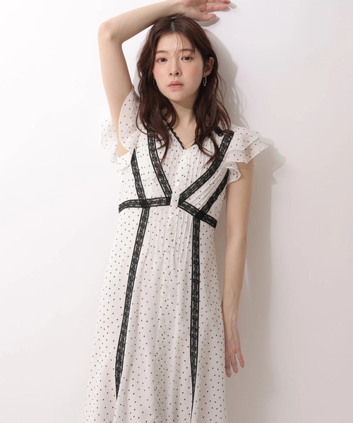 Rirandture（リランドチュール）の「ピンタックレースワンピース（ワンピース・レディース・ドット・2/1）」の6枚目の写真