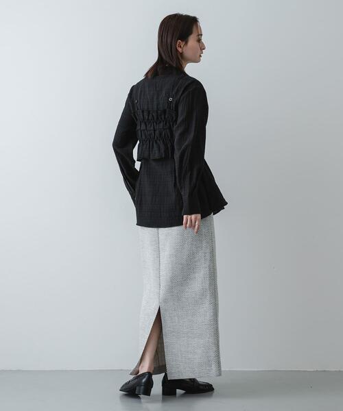 SENSE OF PLACE by URBAN RESEARCH（センスオブプレイスバイアーバンリサーチ）の「ツイードアイラインスカート（スカート・レディース・ホワイト系その他/ブラック系その他・SMALL/MEDIUM）」の7枚目の写真