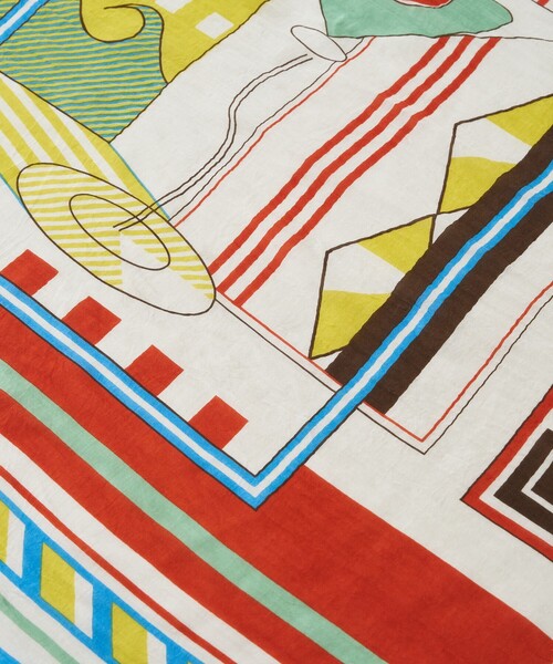 manipuri(マニプリ)の「【manipuri/マニプリ】カクテル コットンシルクストール 120×120 インド製(ストール/ショール・レディース・ライトブルー・フリー)」の15枚目の写真